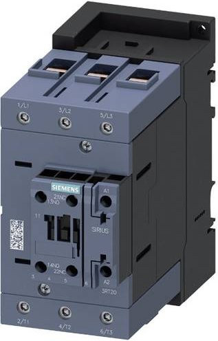 Siemens Koppelschütz 3RT2046-1KB40-1AA0 in Grau, 1 Schließer, 1 Öffner, 148kW, 1000V, 96A mit Varistor - Bild 1