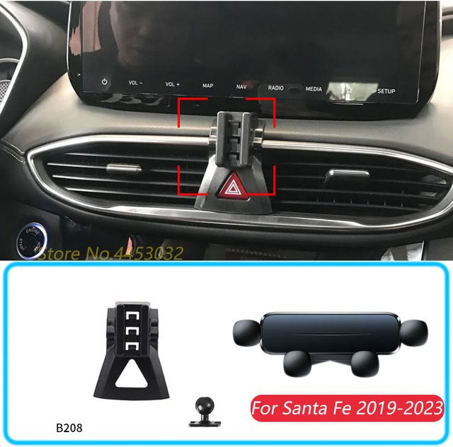 Auto Telefon Halterung für Hyundai Santa Fe 2019-2021, Schwerkraft-Handyhalterung mit Basis in Schwarz für GPS und Mobile Zubehör - Bild 1