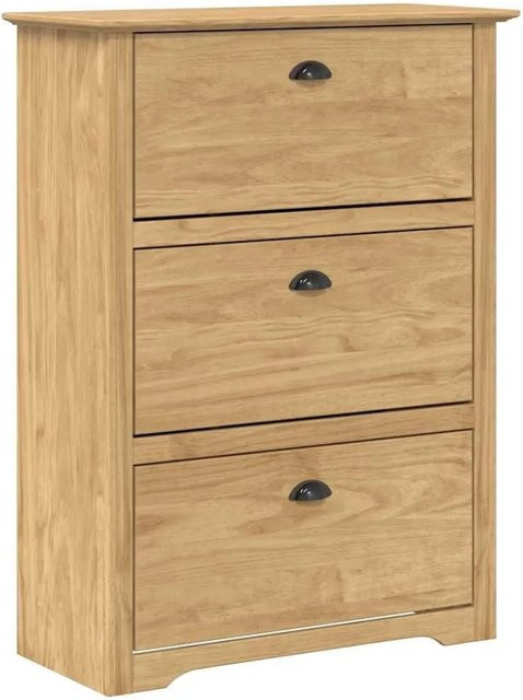 vidaXL Schuhregal BODO in Honigbraun aus Holzwerkstoff, B/T/H: 80 x 35 x 118 cm - Bild 1