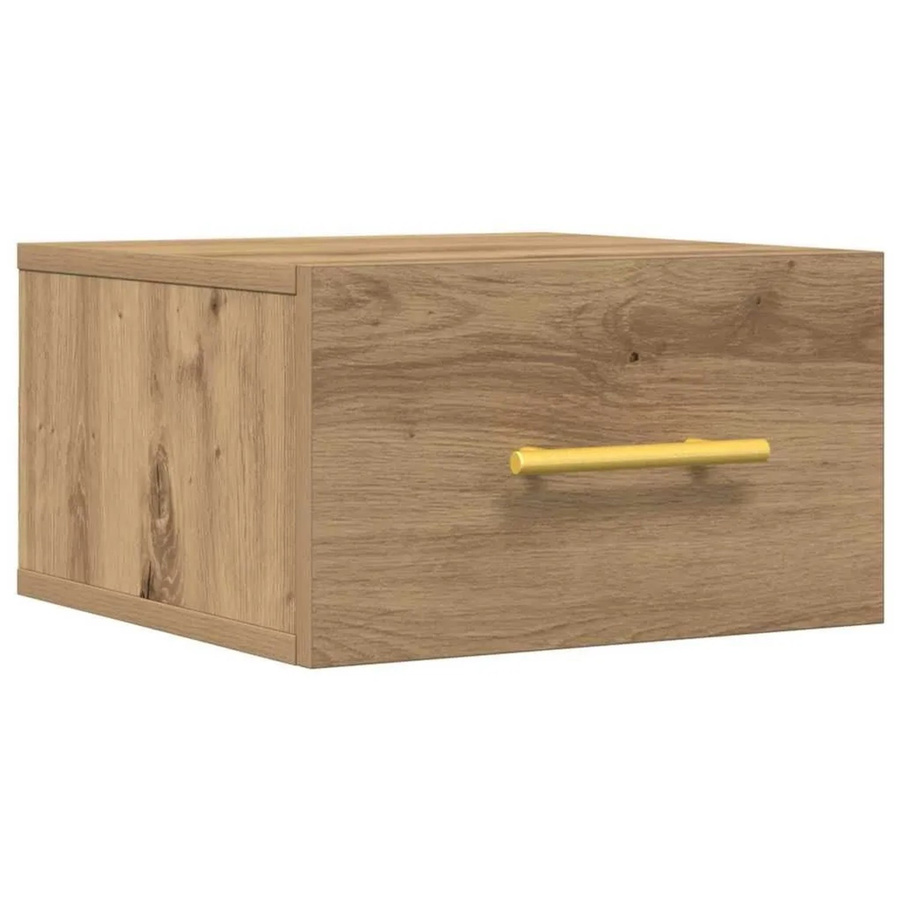 vidaXL Nachttisch Artisan-Eiche in Braun aus Holzwerkstoff, Wandmontage, B/T/H: 35 x 35 x 20 cm - Bild 2