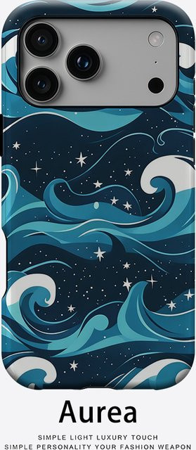 Aurea Case Matte Bumper MagSafe Schutzhülle für iPhone 17 16 15 14 13 Pro Max Night Wave Star Stoßfeste PC Hülle - Bild 1