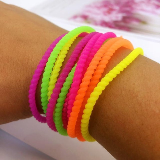 H-J Fashionjewelry Silikonarmbänder, pink, Unisex - Bild 1