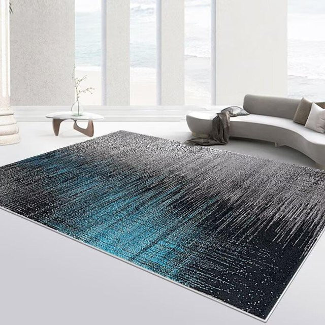 JGJG Nordischer Abstrakter Teppich Modern Gestreift, Rutschfest und Waschbar, Mehrfarbig, B: 280 cm, T: 180 cm - Bild 1