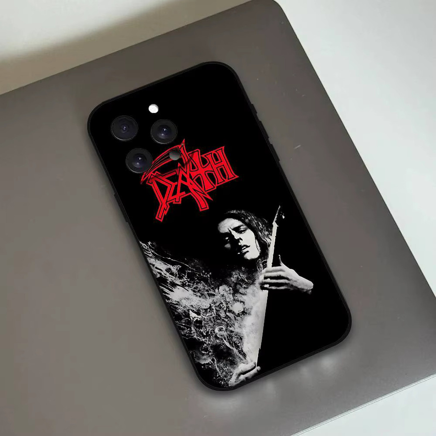 D-Death Band Handyhülle aus mattem Silikon für iPhone Modelle in Schwarz - Bild 4
