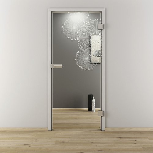 NOVADOORS Glasdrehtür NOVA 507, glänzend, transparent, H: 197,2 cm, B: 95,9 cm, T: 38,05 cm - Bild 1