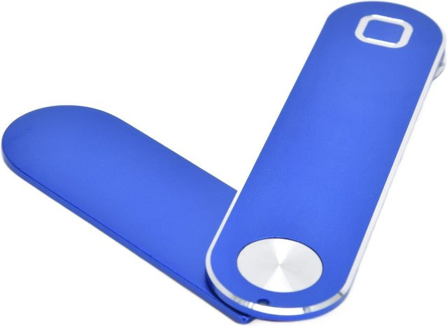 OutsideWorld Magnetische Laptop-Handyhalterung aus Aluminium, Verstellbare Klick-Halterung für Handy und Monitor, Tragbar für Homeoffice, Silber oder Blau - Bild 1