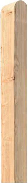 Woodtex Lärchenpfosten mit Rundkopf, quadratisch, braun, Höhe: 190 cm, Breite: 9 cm, Tiefe: 9 cm - Bild 1