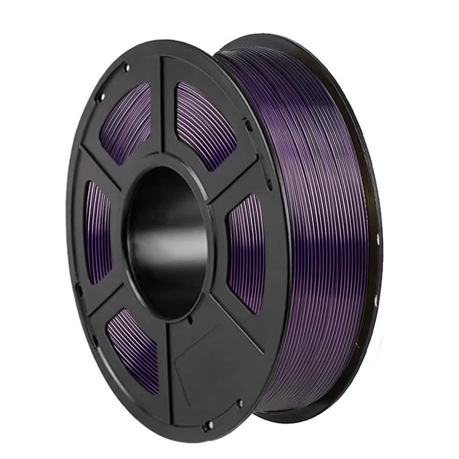 PLA-Seide 3D-Drucker-Filament Zweifarbig Schwarz Lila 1,75 mm - Bild 2