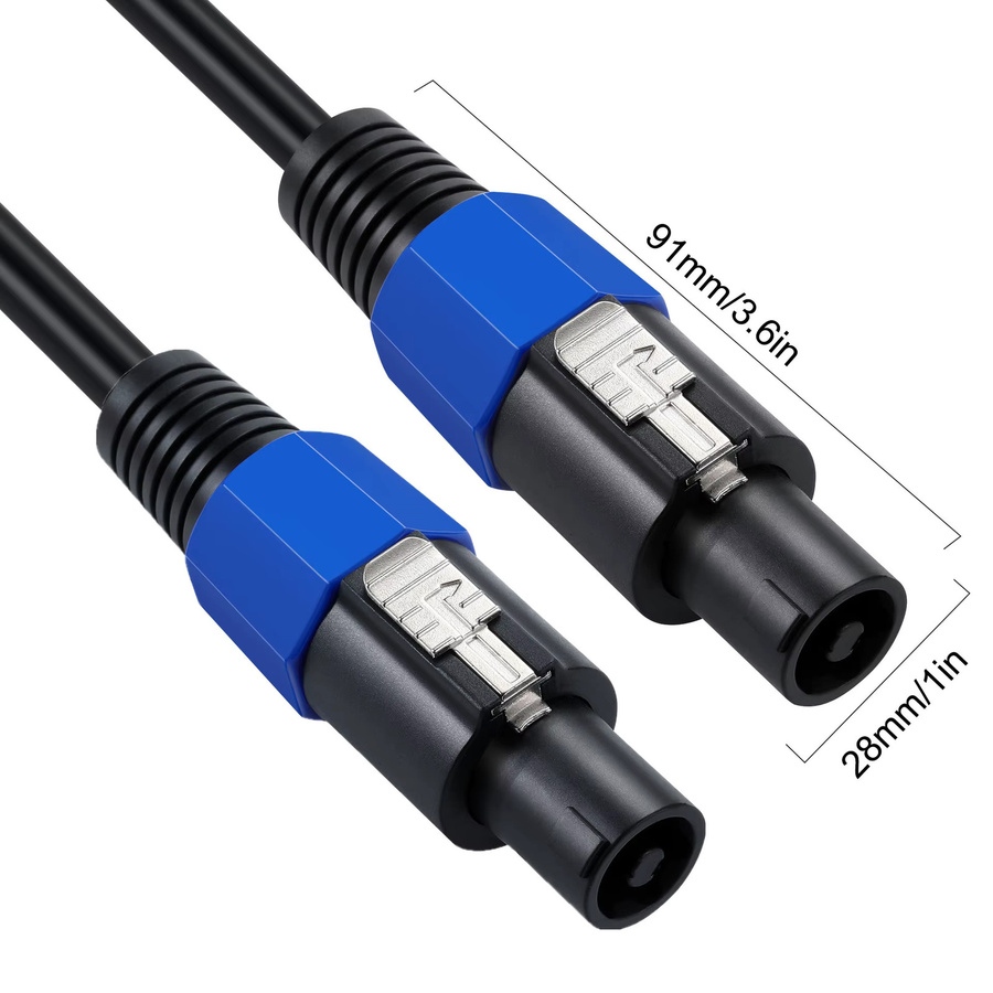 UXG Speakon auf Speakon Kabel mit Drehverschluss, professionelles 12-AWG Lautsprecherkabel für DJ-Equipment - Bild 2