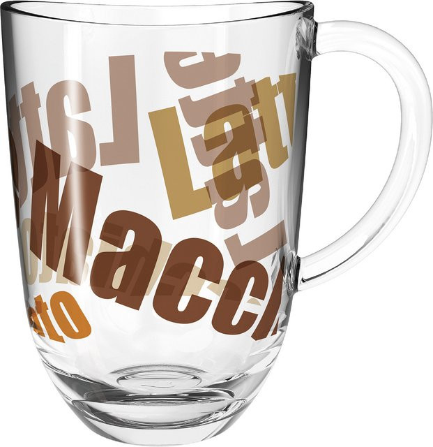 Latte-Macchiatotasse LEONARDO NAPOLI aus Glas, transparent/multicolour, 0,33 l - Bild 1