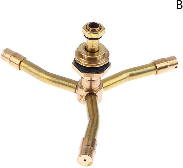 Automatischer rotierender Wirbelregner aus Messing für die Gartenbewässerung, beige - Bild 1