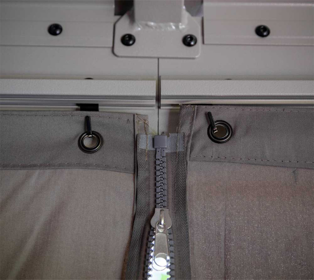 Sojag Pavillon-Seitenteile Messina aus Polyester, Farbe: Taupe/Grau, Breite: 363 cm, Höhe: 195 cm - Bild 1