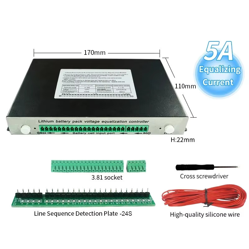 Heltecbms Aktiver Balancer Equalizer Module zur Kapazitätsreparatur für Lithium und LiFePO4 Batteriepacks, Schwarz - Bild 2