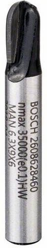 Bosch Hohlkehlfräser in Silber mit 6 mm Schaftdurchmesser und 9,20 mm Arbeitslänge - Bild 1