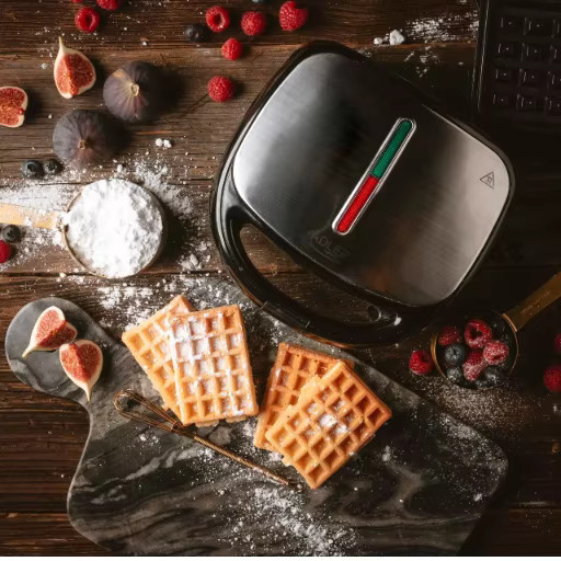 Adler 5in1 Multifunktionsgerät mit austauschbaren Platten als Toaster, Grill und Waffelmaker, 1200 W, Schwarz - Bild 4