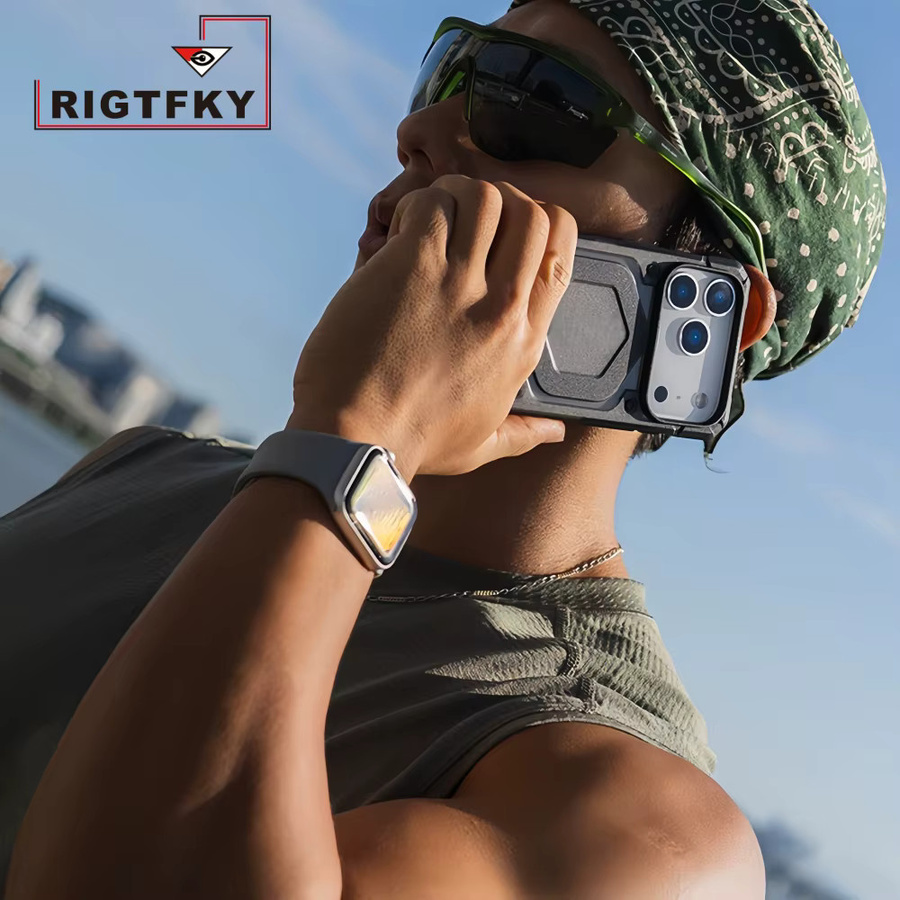 Robuste Panzer-Schutzhülle mit MagSafe für iPhone 17 Pro Max, 16, 15 Plus, 14, 13, 12 Pro in Schwarz - Bild 3