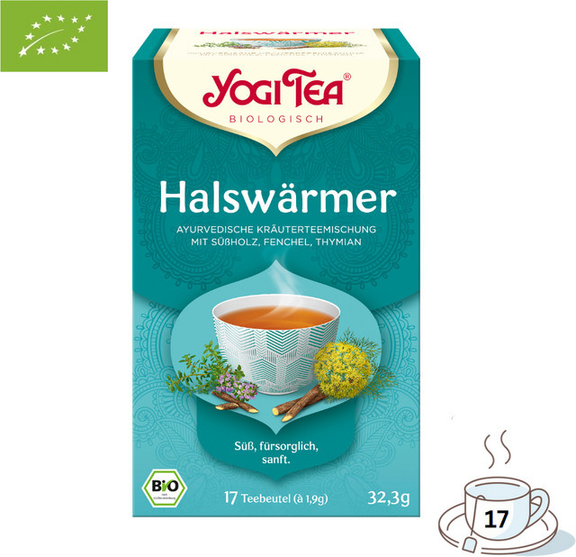 Yogi Tea Bio Halswärmer, Kräutertee, 17 Teebeutel - Bild 1
