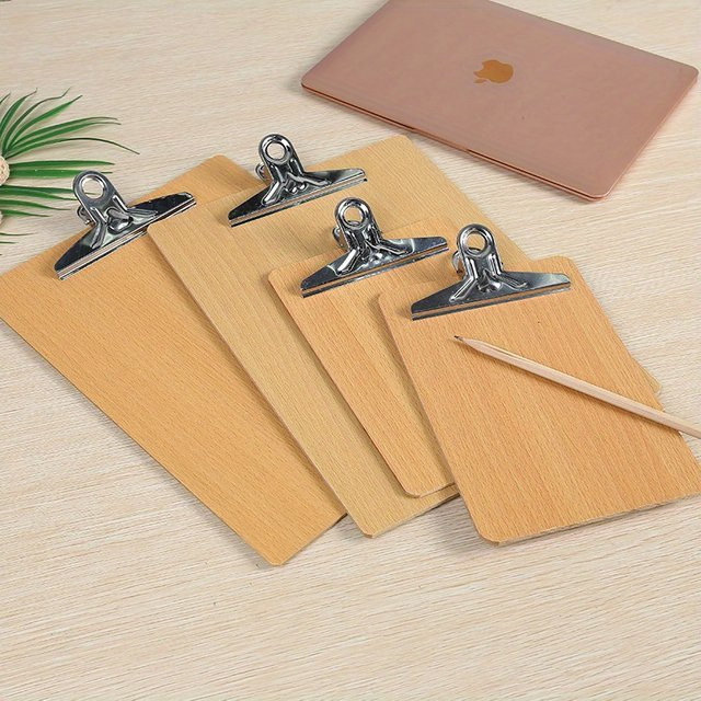 A4 Clip Board aus Holz in Braun als Schreibblock und Organizer für deinen Bürobedarf - Bild 1