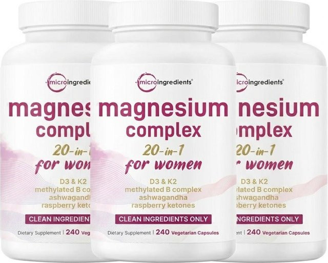 Microingredients Magnesium Komplex 20-in-1, Damen, 3er Pack - Bild 1