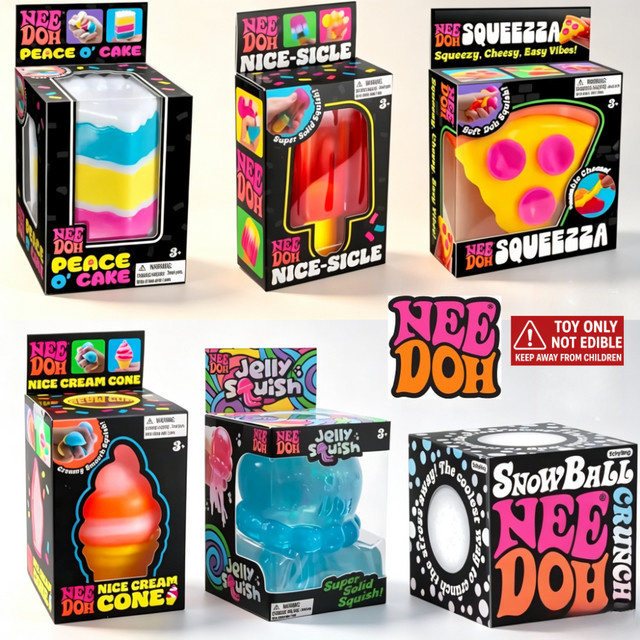 NeeDoh Nice Cube & Nice-Sicle Squishy, Stressabbau-Quetschfiguren - Bild 1