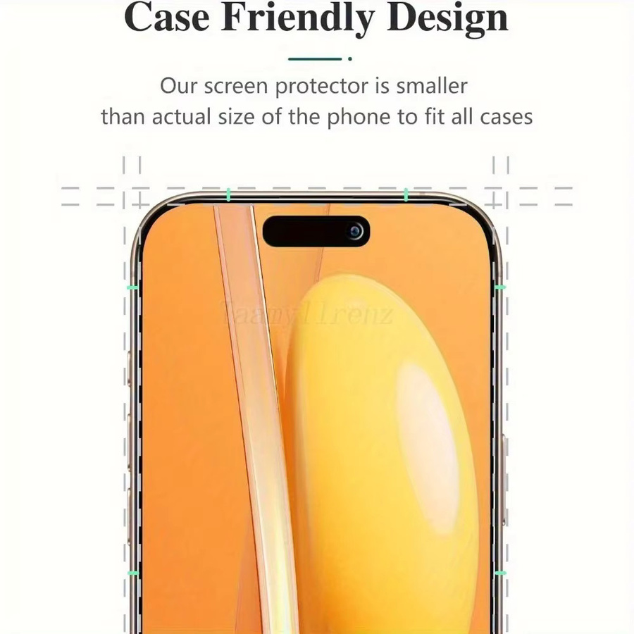 6-in-1 Displayschutzfolie und Kameraobjektivglas Set für iPhone 17 16 15 14 Pro Max Plus und iPhone 13 12 11 Pro 16e 17 Air in Transparent - Bild 4