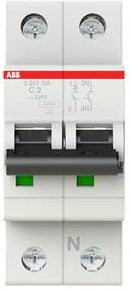ABB S201-C2NA Leitungsschutzschalter 2A 230V 2CDS251103R0024 - Bild 1