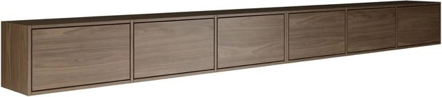 Selsey TV-Hängeboard Framme in Holzoptik Walnuss Dunkel, modern und wandmontiert, Breite: 300,2 cm, Tiefe: 30 cm, Höhe: 30 cm - Bild 1