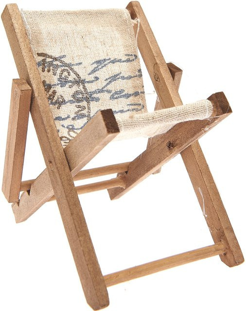 Rico Design Deko-Liegestuhl aus Holz in Natur, B/H: 11 x 8 cm - Bild 1