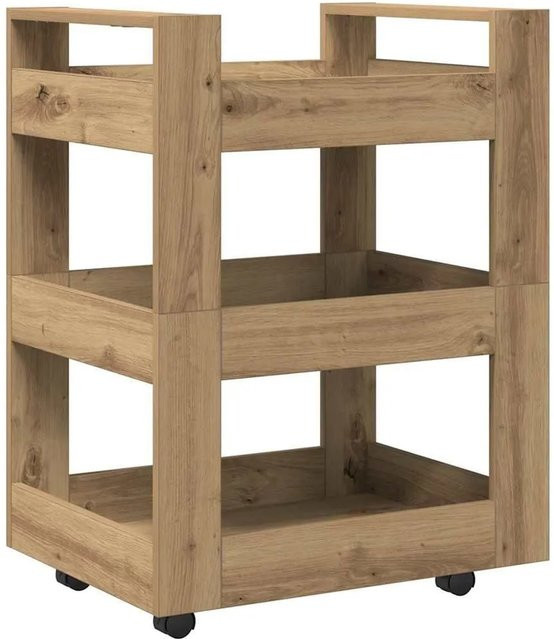 vidaXL Küchentrolley Artisan-Eiche in Braun aus Holzwerkstoff B/T/H: 60 x 45 x 80 cm - Bild 1