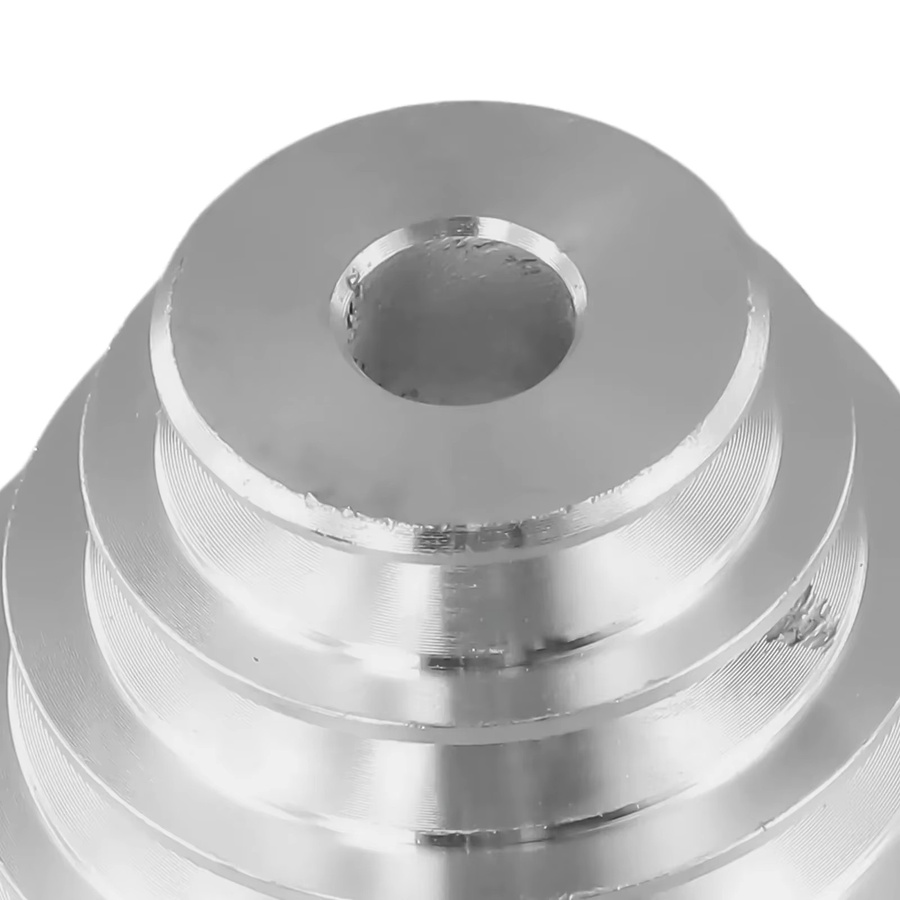 LEENKEA Pagode-Riemenscheibe aus Aluminium für V-Zahnriemen, Typ 5 Schritt, Farbe: Silber, 14/22mm - Bild 2