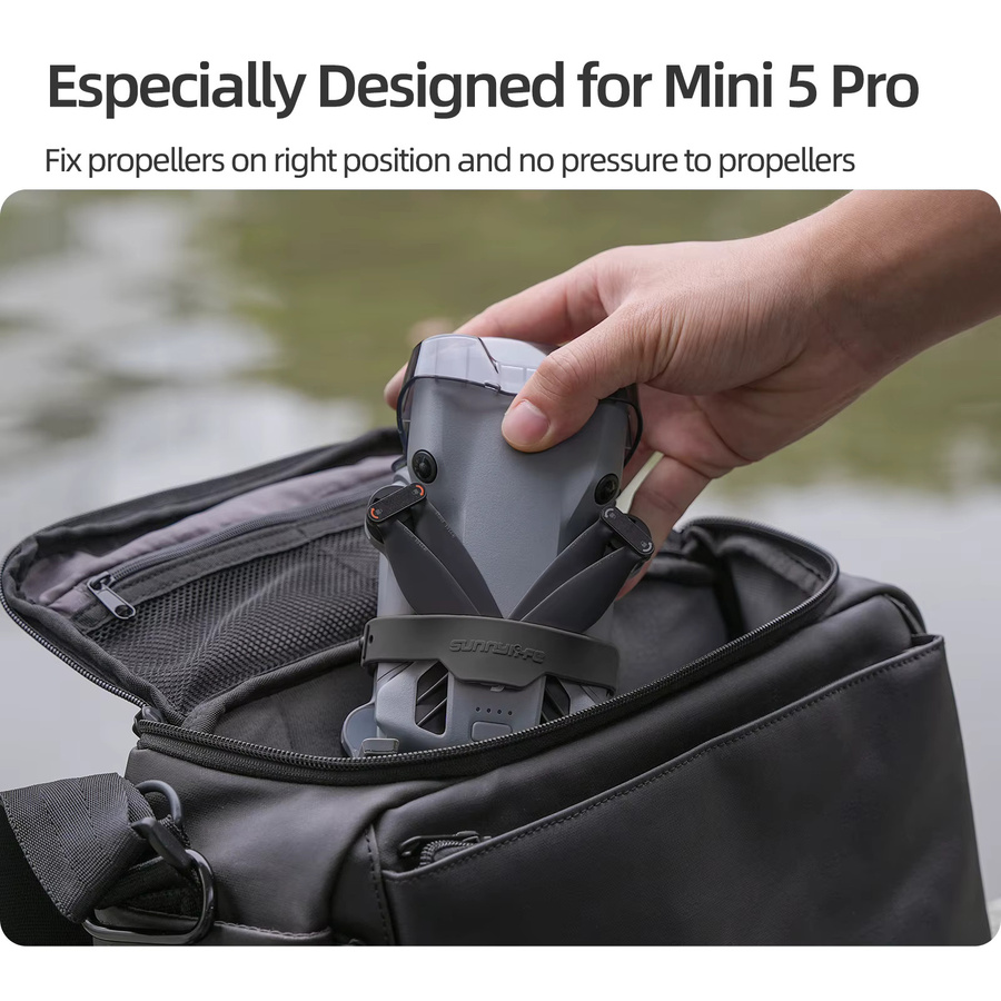 DJI Mini 5 PRO Propellerhalter in Orange als kratzfester Stabilisatorschutz und Drohnenflügel-Zubehör - Bild 2