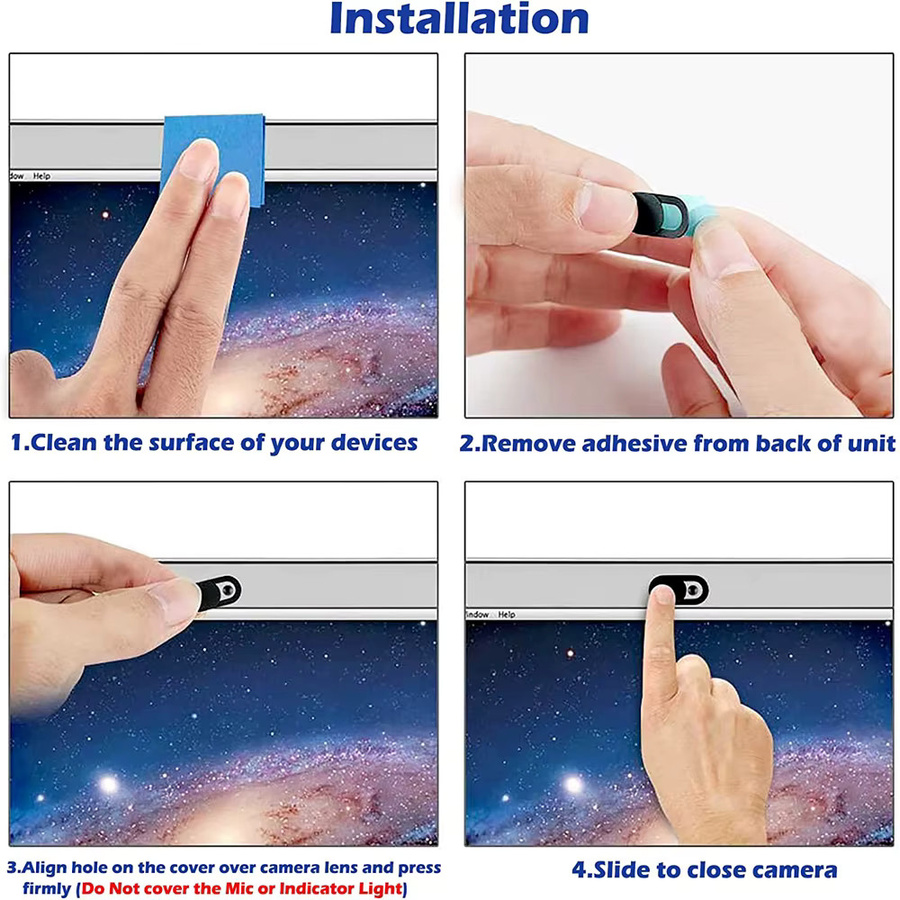 DYM Webcam Abdeckung Set für Laptop, Tablet und Smartphone in Schwarz, 5 oder 10 Stück, Privacy Aufkleber für iPad, PC und Macbook - Bild 6