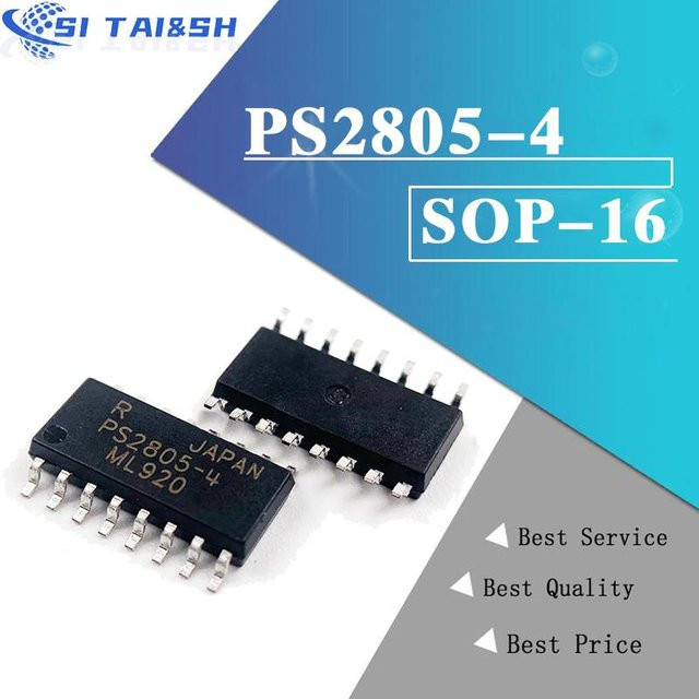 Si Tai&SH 5er Set PS2805C-4 Optokoppler SOP16 in Schwarz - Bild 1