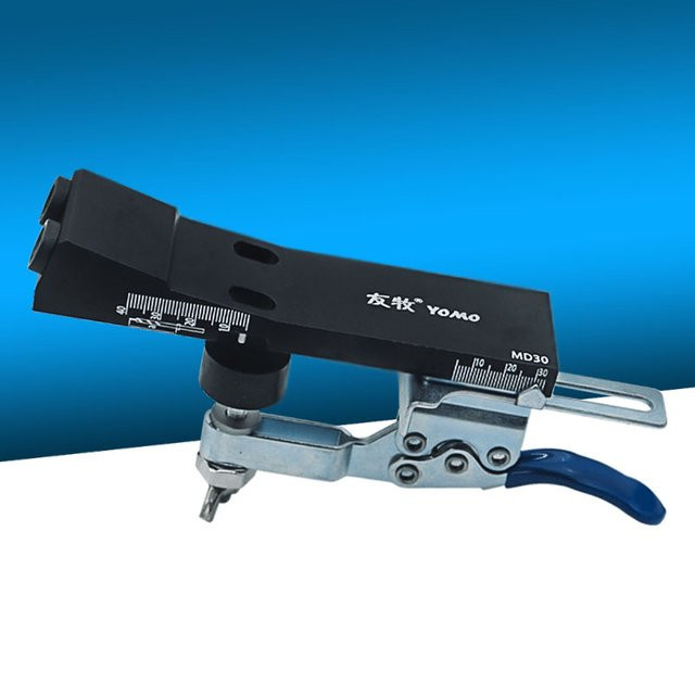YOMO MD30 Ganzmetall-Taschenloch-Vorrichtungs-Set mit Schnellspanner und Stufenbohrern - Bild 1
