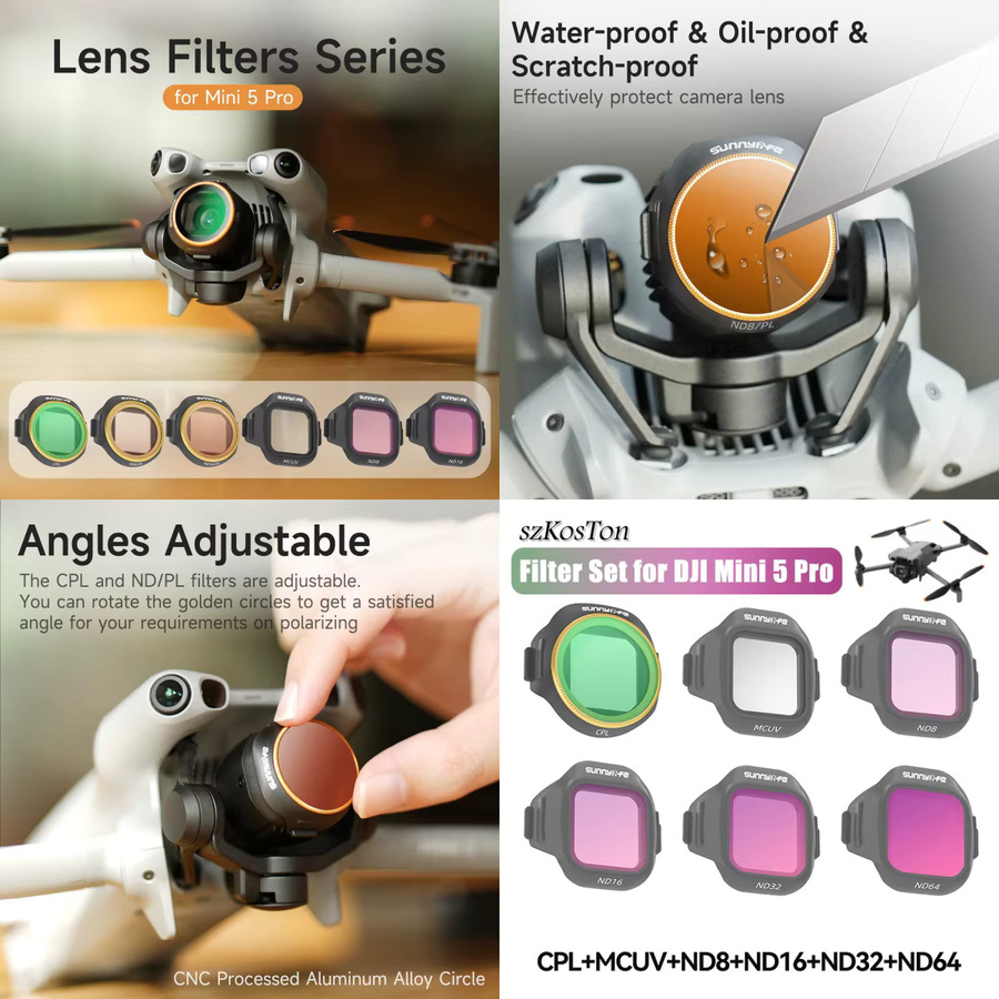 DJI Lito Filterset mit ND, MCUV und CPL Filtern sowie Blendschutz aus optischem Glas für Lito X1, Neo 2, Mini 5 Pro und Mini 4 Pro - Bild 4