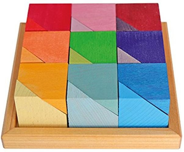 Linyi toy car Montessori Regenbogen Baustein, Massivholz, ab 3 Jahre - Bild 1