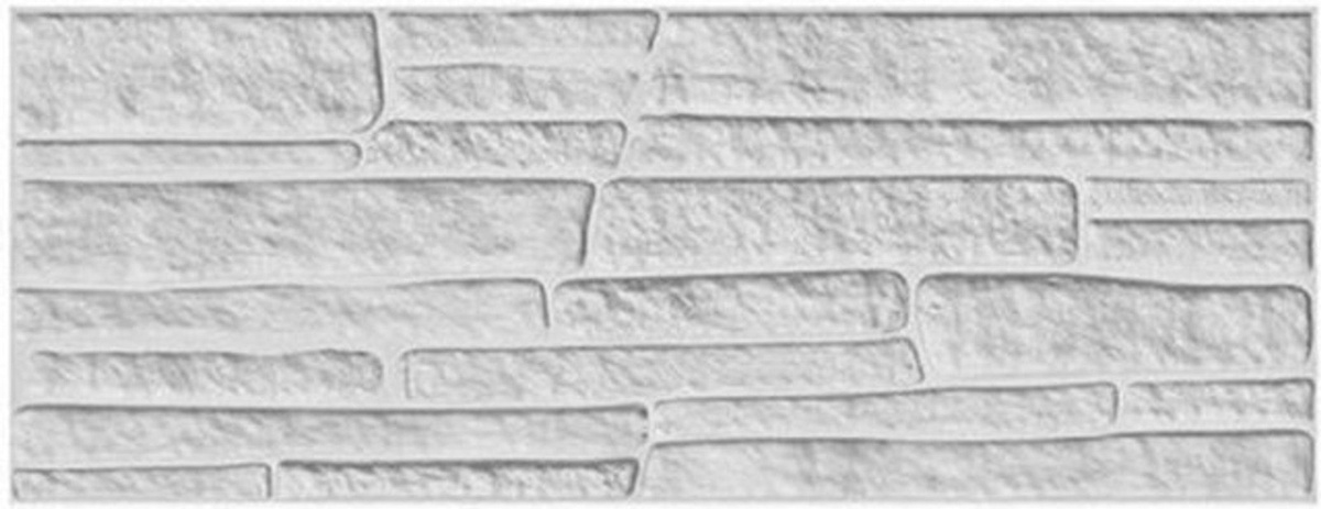 Proviston 3D Wandpaneel Rock in Steinoptik aus Polystyrol, Farbe Weiß, B/H/T: 48,5 x 18 x 2,5 cm - Bild 1