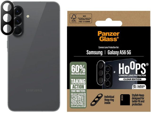 PanzerGlass Kameraschutz Hoops für Samsung Galaxy A56 5G, gehärtetes Glas, transparent - Bild 1