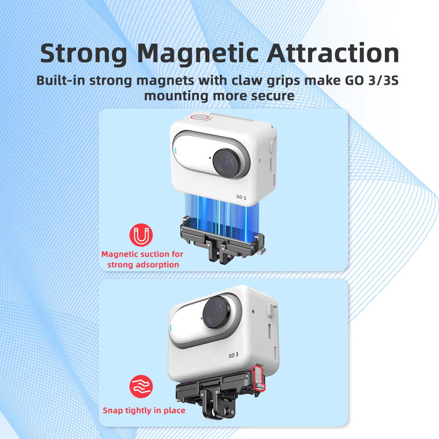 Flymile Magnetische Schnellwechselbasis als Erweiterungshalterung und Adapter für Insta360 GO 3 und Insta360 GO 3S Kamerazubehör - Bild 2