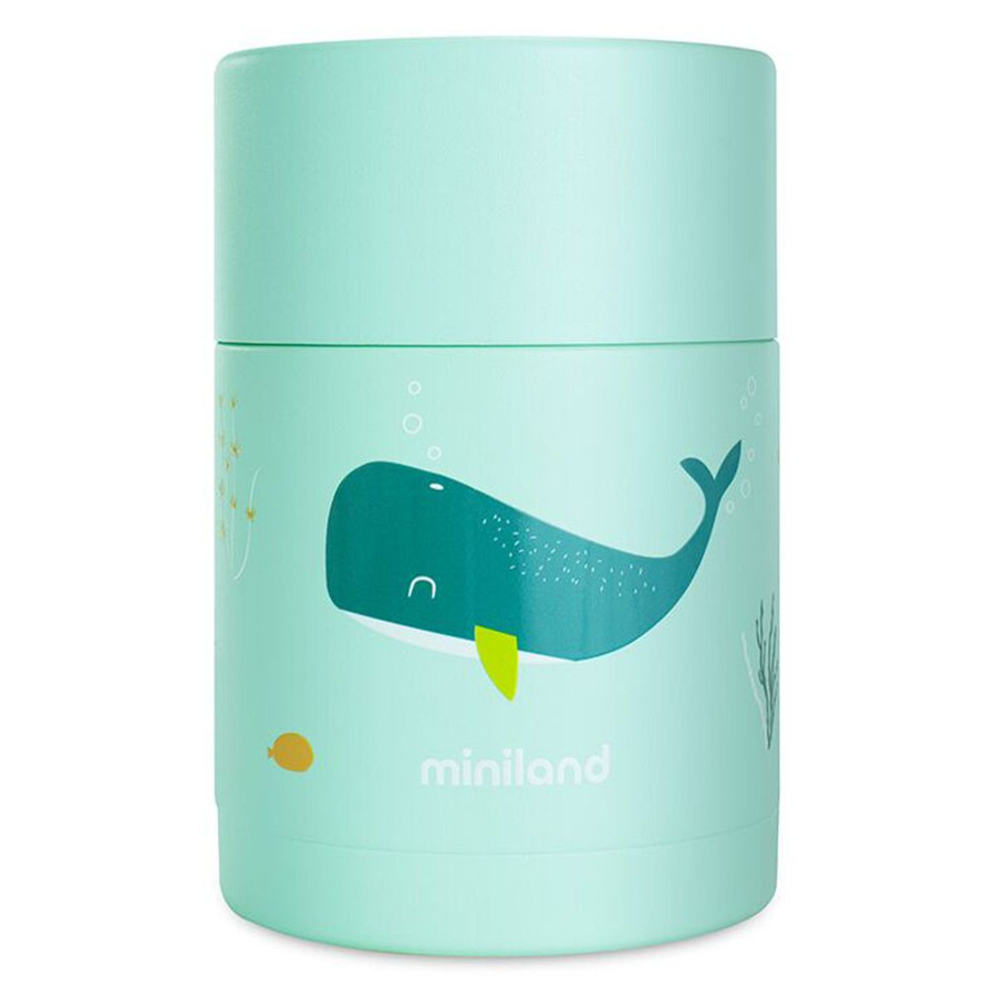 Miniland Food Thermy Edelstahl-Isolierbox, 600 ml, Ocean Blue/Green/Turquoise, auslaufsicher und BPA-frei - Bild 1