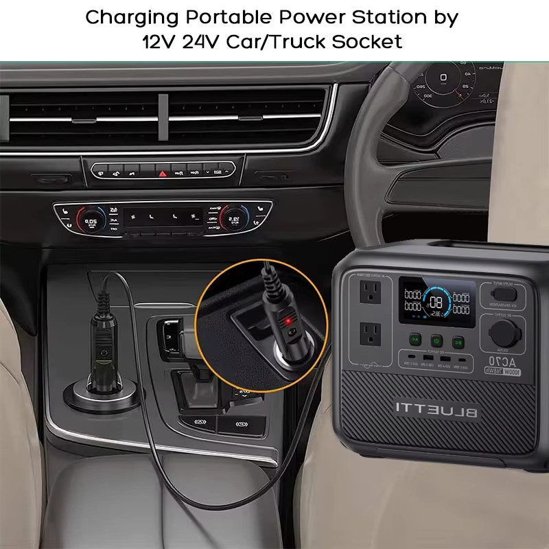 AFERIY XT90-Buchse auf Auto-Zigarettenanzünder-Verlängerungskabel, 1,5 m, Schwarz, für SolarPlay Q2402 Q2501 tragbare Powerstation - Bild 3