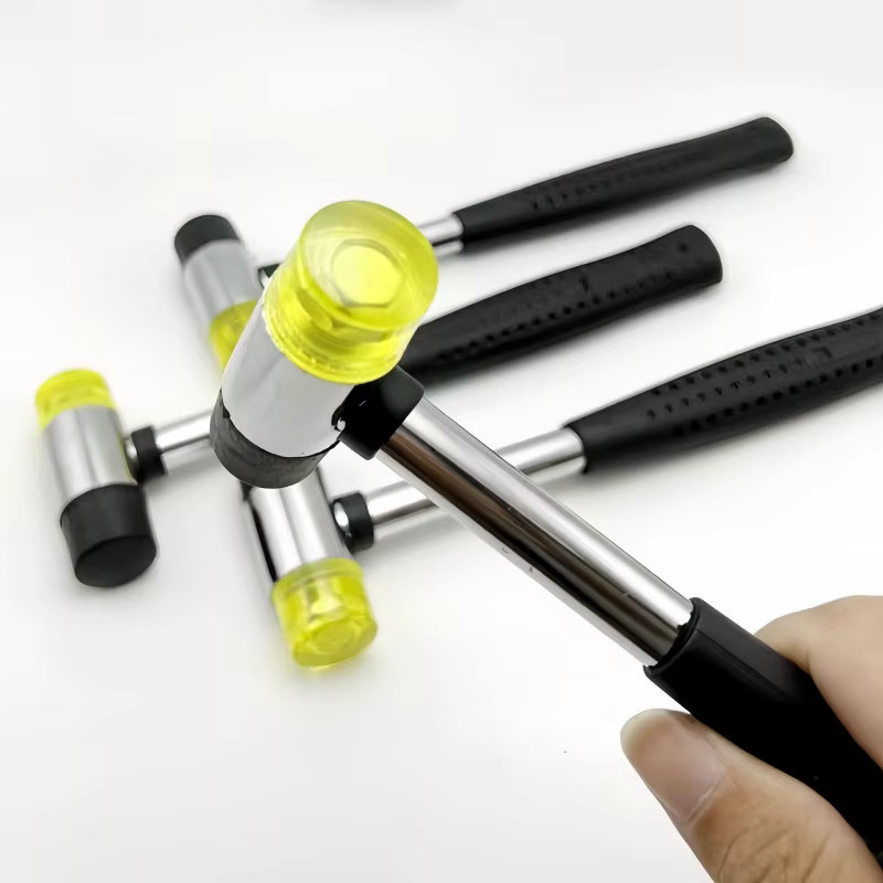 Rundkopf-Gummihammer mit abnehmbarem Doppelende für Schmuckherstellung und DIY-Bastelarbeiten in Gold und Silber - Bild 2