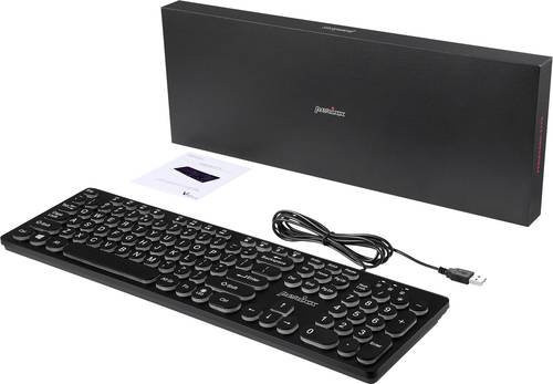 Perixx PERIBOARD-317 R Kabelgebundene Tastatur mit QWERTZ-Layout in Schwarz und Beleuchtung - Bild 1