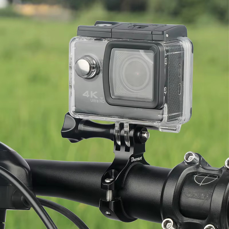 GoPro Fahrradlenker-Adapter aus CNC-gefrästem Aluminium in Schwarz für Sportkameras, Scheinwerfer und Computerhalterungen - Bild 4