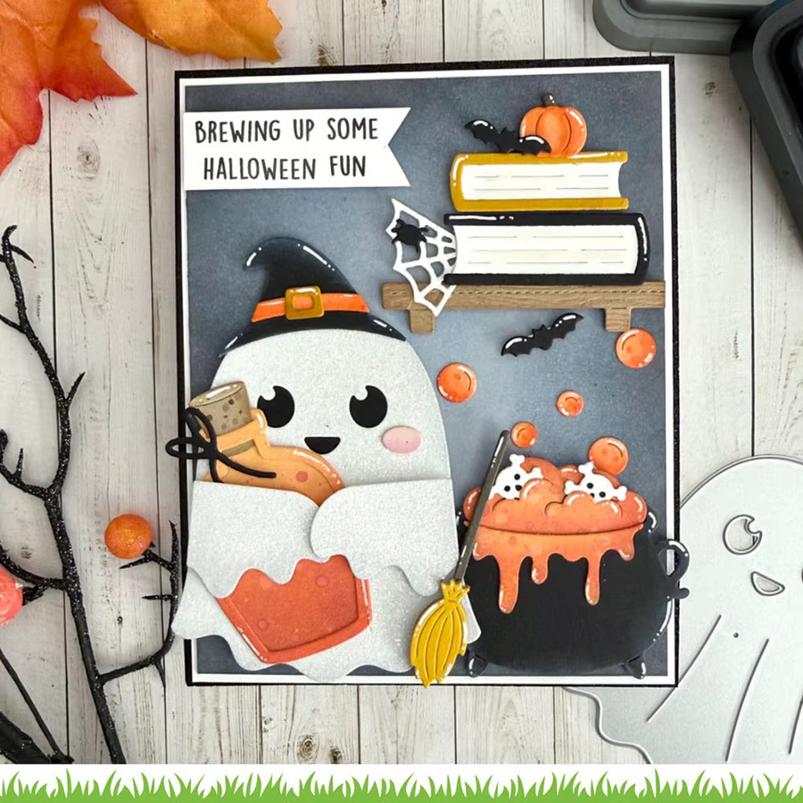 Happy Ghost und Build-a-Cat Metallstanzformen für Halloween DIY Scrapbook und Grußkarten - Bild 2