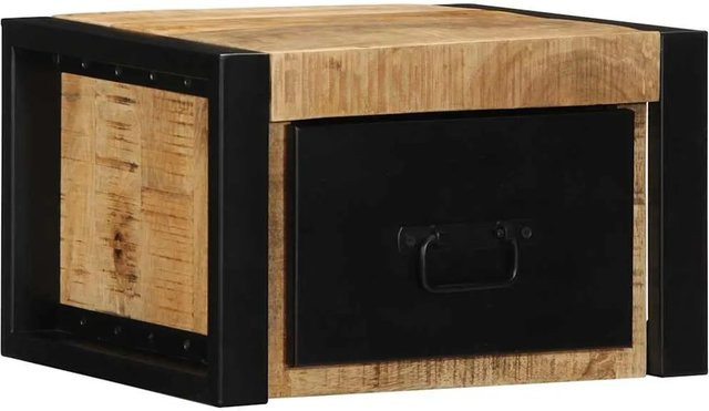 vidaXL Nachttisch aus Mango-Massivholz in Braun, B/T/H: 40 x 35 x 25 cm - Bild 1
