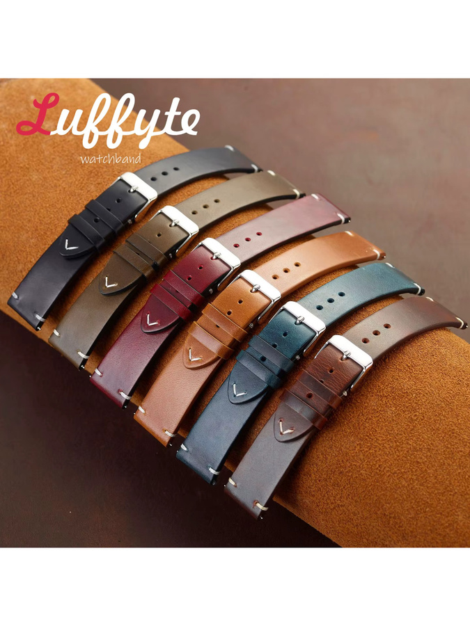 luffyte Uhrenarmband Rindsleder, Vintage, Unisex - Bild 4
