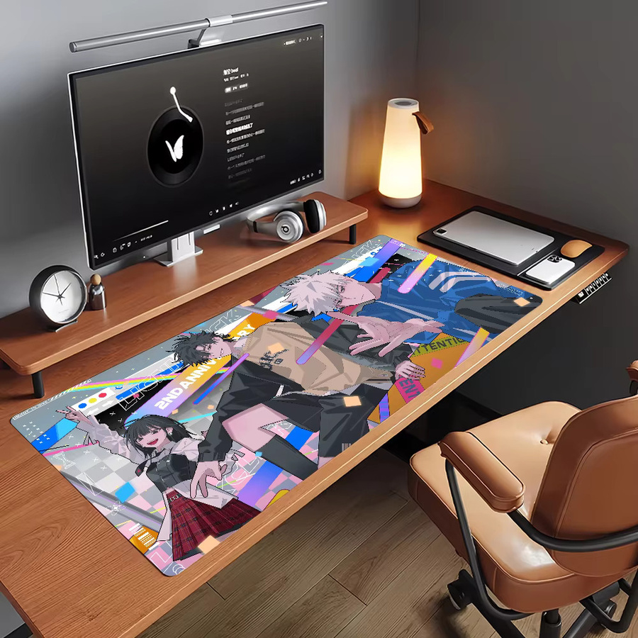 L-Link Anime Mauspad Multicolor rutschfeste Gamer-Schreibtischunterlage für Laptop und Büro - Bild 2