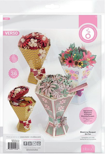 Metall-Stanzformen Set blühender Blumenstrauß für Kartenherstellung und Scrapbooking - Bild 1