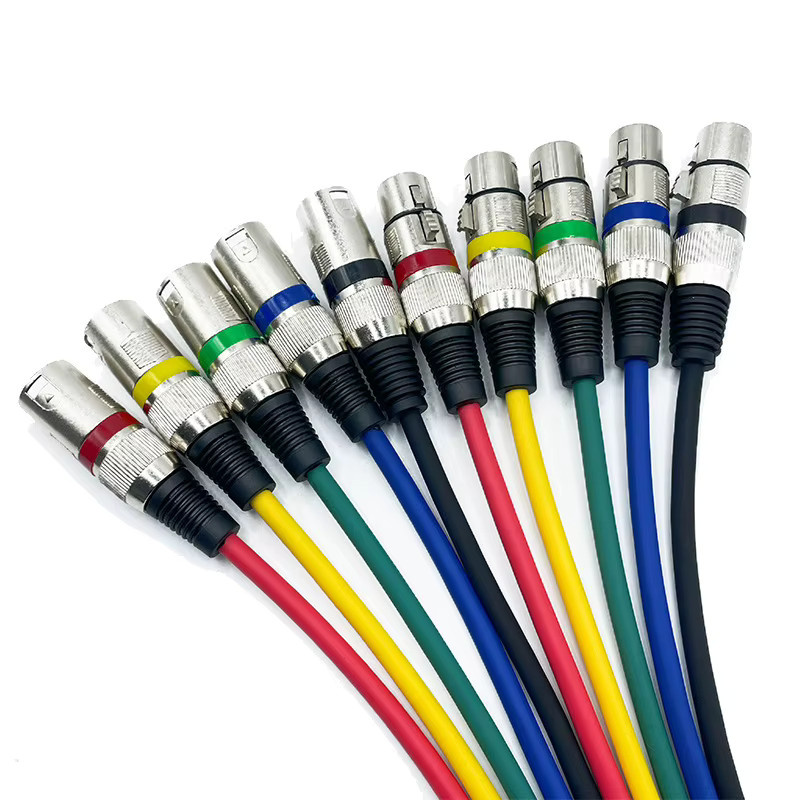HUALIWEN XLR Symmetrisches Audiokabel Mikrofonkabel Stecker-zu-Buchse in Rot - Bild 3